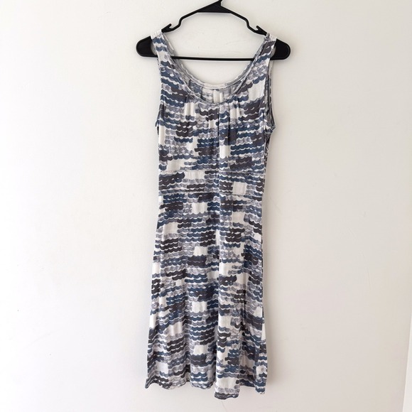 Horny Toad Dresses & Skirts - Horny Toad Sleeveless Dress S Wave Print Empire Organic Cotton Boho Coastal